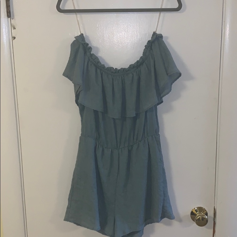 Blue/green romper